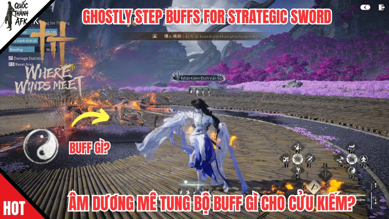 Where Winds Meet | Âm Dương Mê Tung Bộ Buff gì cho Cửu Kiếm? Ghostly Step Buffs for Strategic Sword
