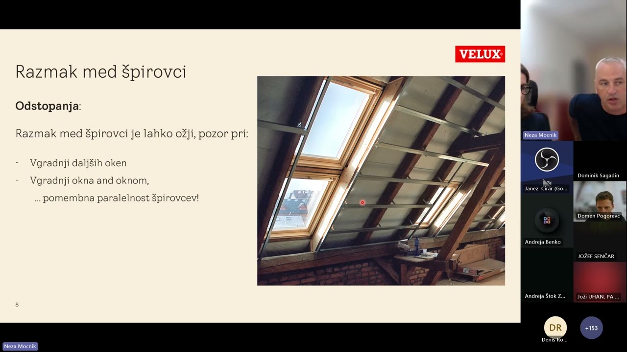 VELUX Webinar 14: Izkušnje iz terena o strešnih oknih – vrzeli med načrtovanjem in izvedbo