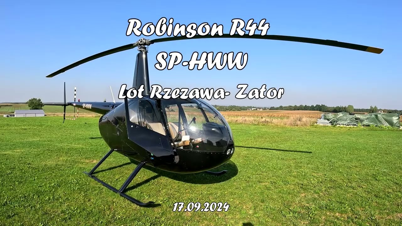 Helikopter Robinson R44 SP-HWW Lot z Rzezawy do Zatoru  17.09.2024