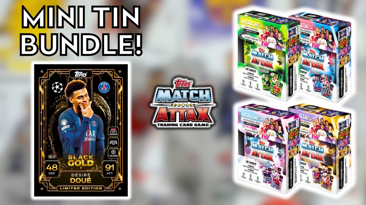 ОТКРЫТИЕ МИНИ-НАБОРА В ЖЕСТЯНОЙ ФОРМЕ! | TOPPS MATCH ATTAX 2025/26 | КАРТОЧКА ОГРАНИЧЕННОГО ТИРА ...