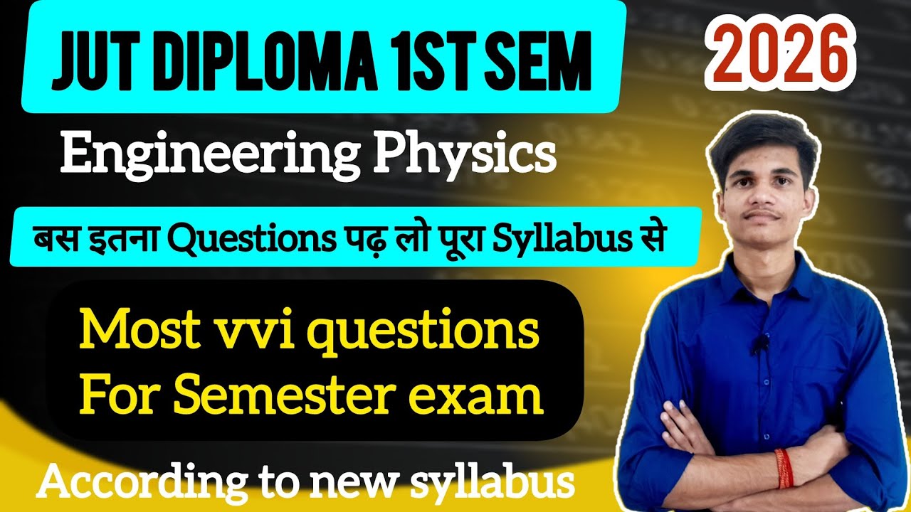 Jharkhand Polytechnic 1st Semester Engineering Physics Most VVI Questions 2026 | All Chapters