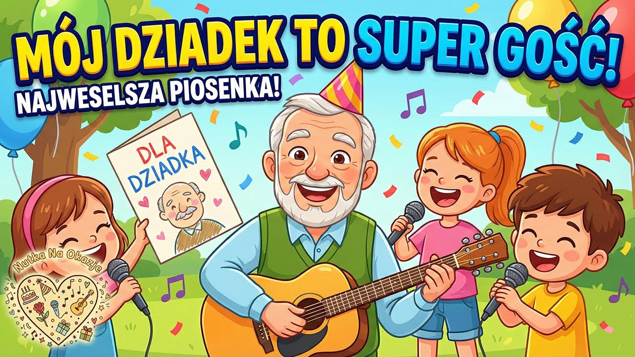🦸‍♂️ Mój DZIADEK to Super Gość! – Najweselsza Piosenka Życzenia na Dzień Dziadka