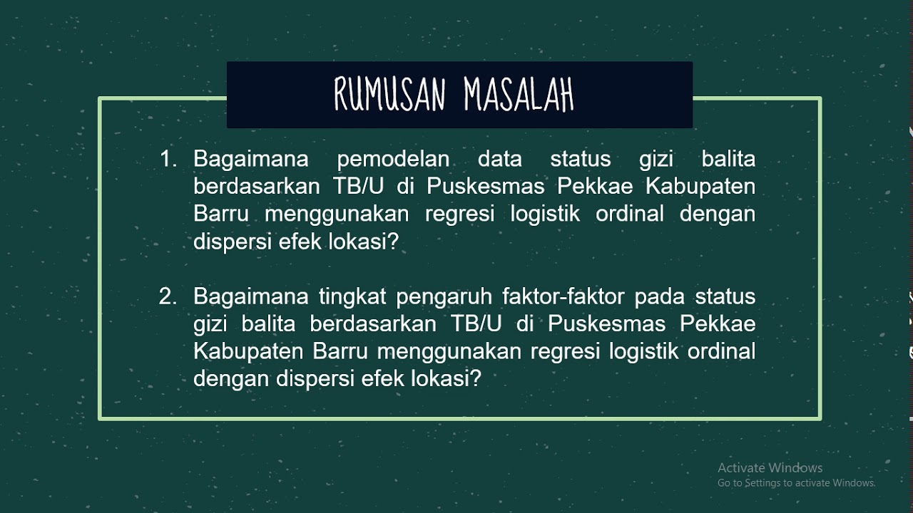Pemodelan Regresi Logistik Ordinal dengan Dispersi Efek Lokasi