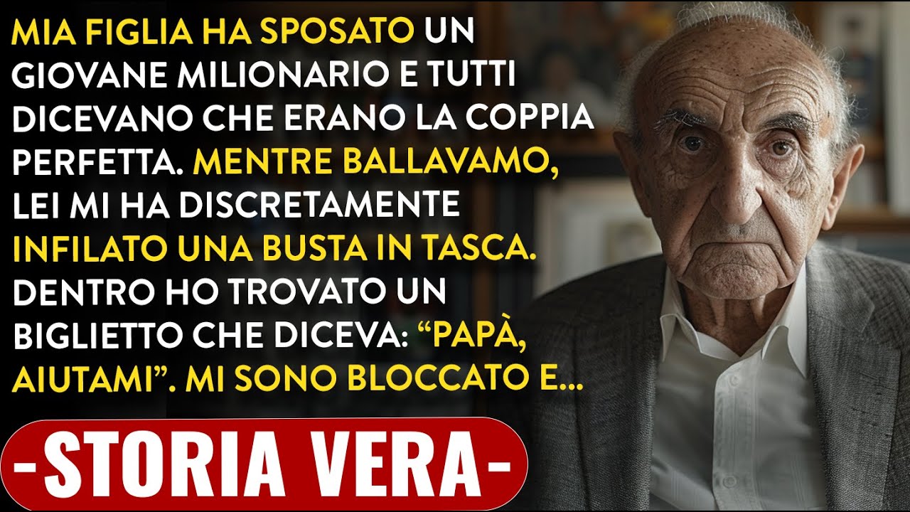 Durante il matrimonio, mia figlia mi infilò un biglietto in tasca: “Papà, aiutami.”