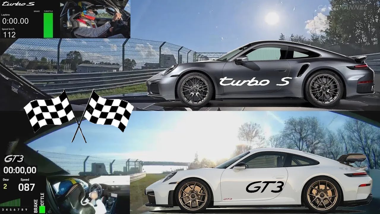 2026 Porsche 911 Turbo S vs 911 GT3 Manual with Weissach Package 🔥 N&uuml;rburgring Race Track 🏁