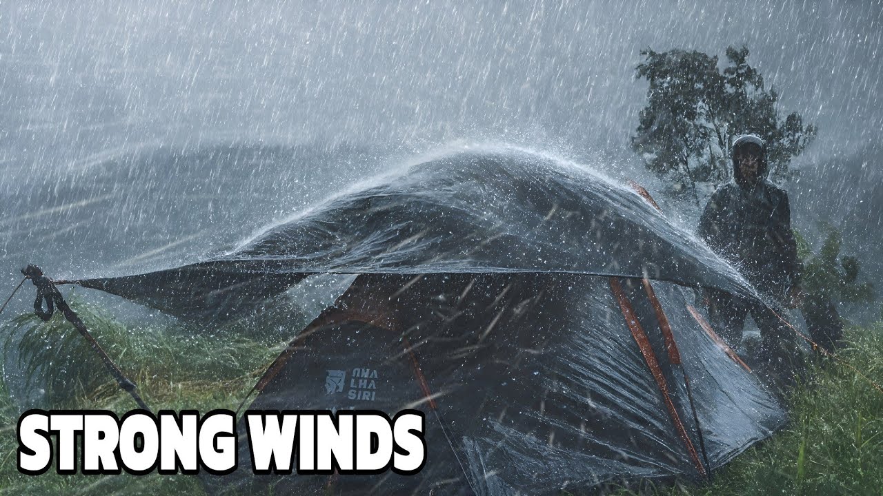 INSANE RAINSTORM! My Tent Almost Collapsed During Solo Camping