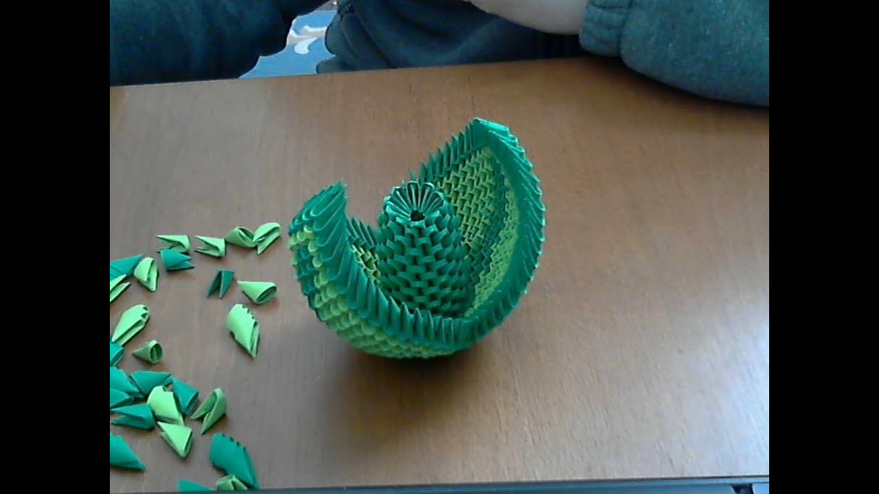 How to make 3d origami flower suport