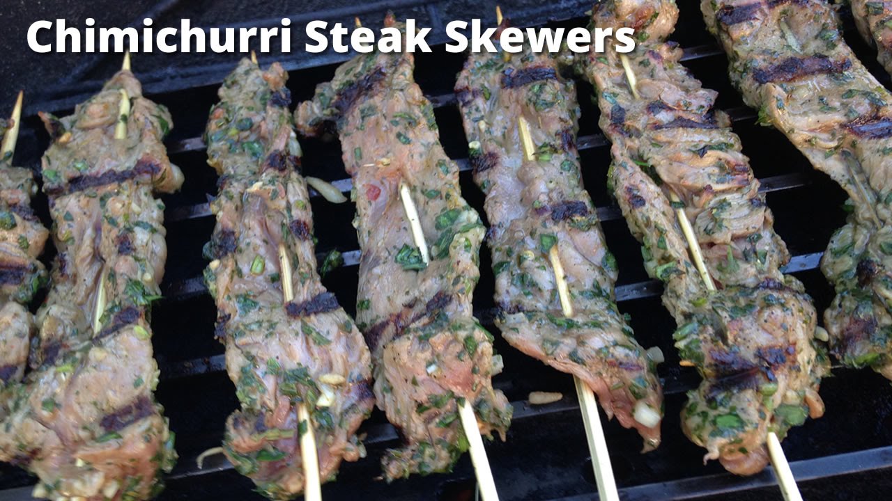 Chimichurri Skirt Steak Skewers | Grilled Skirt Steak Malcom Reed HowToBBQRight