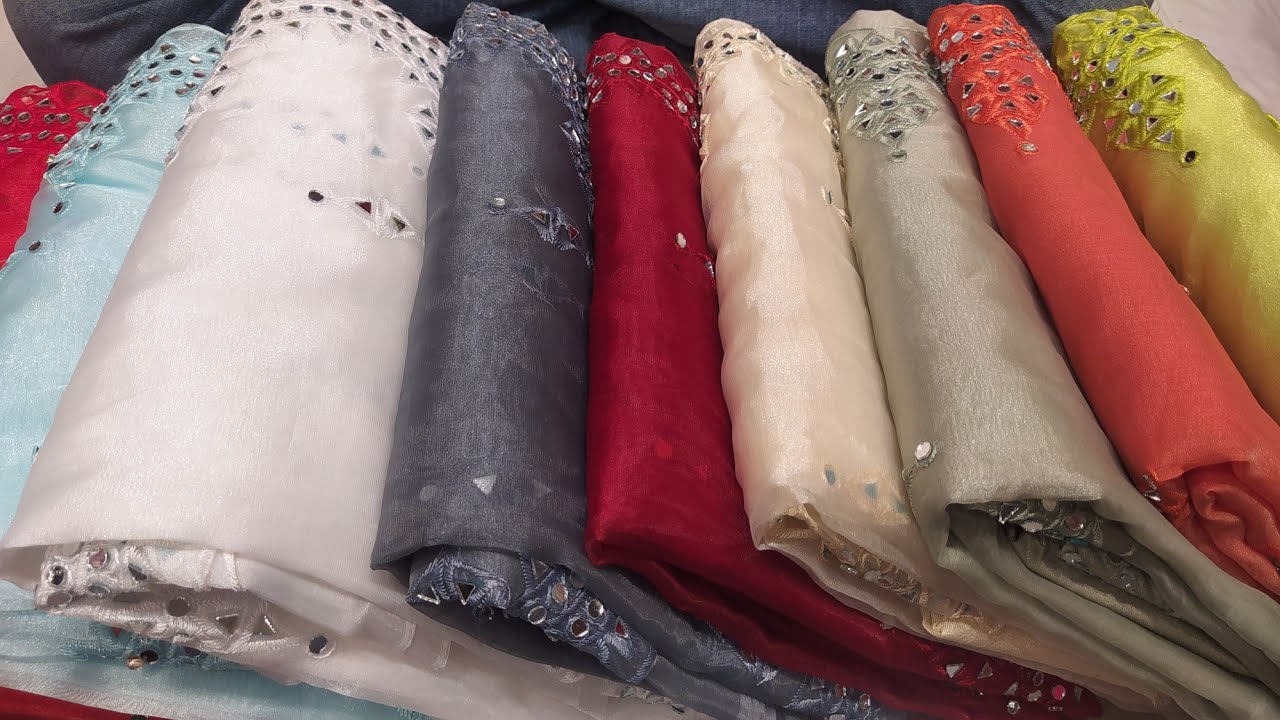 mirror work kaj korar shik saree unlimited collection bd price 2100 tk