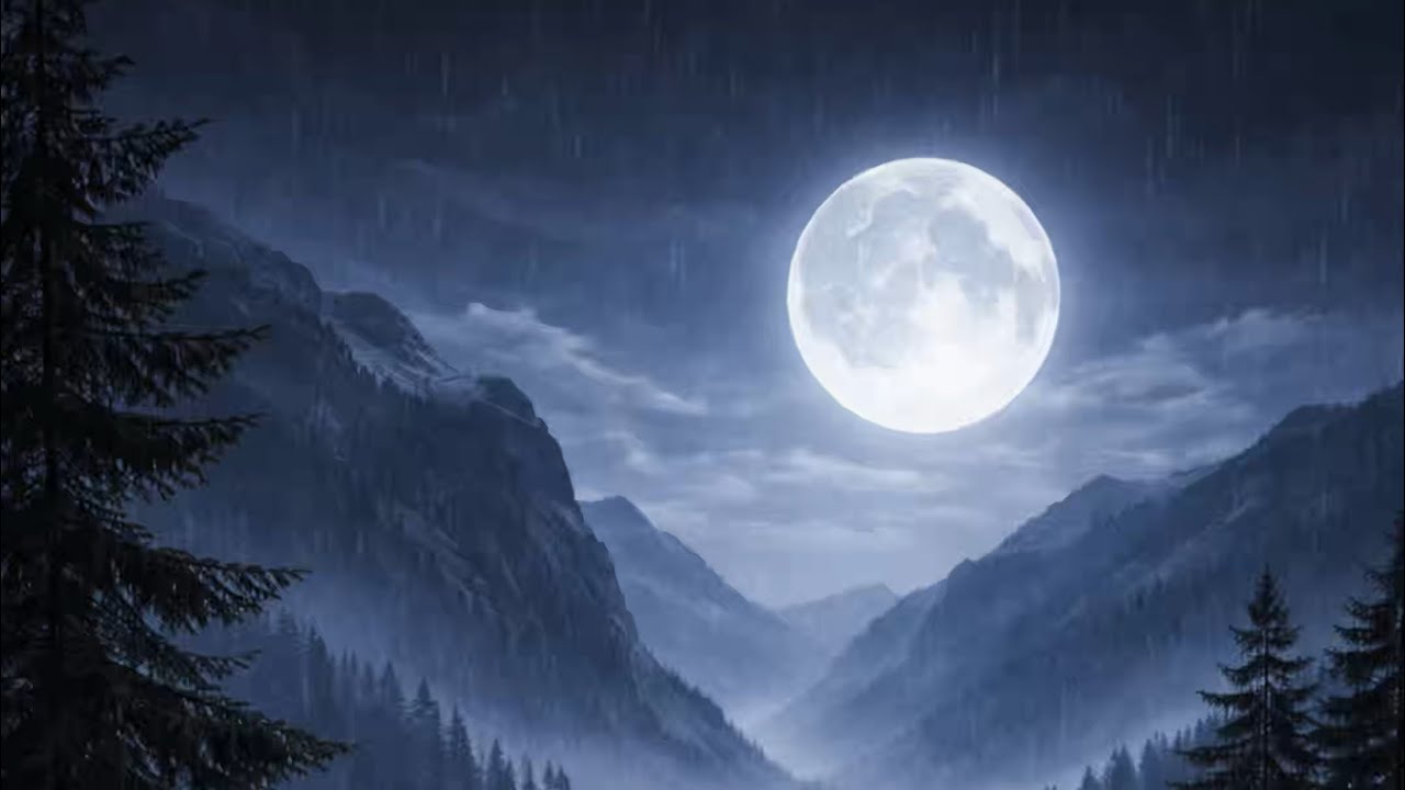 Mountain Rain at Night 🌧️🌙 | Deep Sleep | 3 Hours | Calm Night Ambience