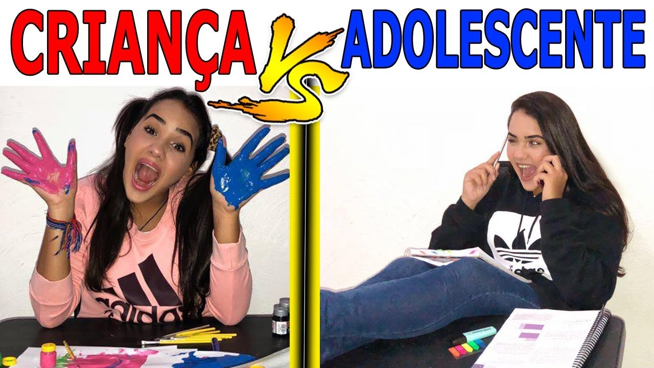 CRIANÇA VS ADOLECENTE NA ESCOLA - Lorrayne Oliveira