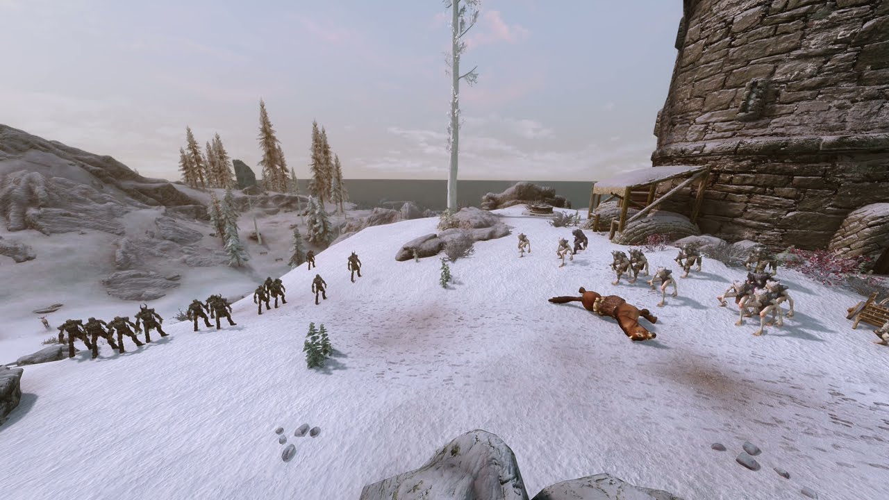 Skyrim: Falmer vs Draugr!