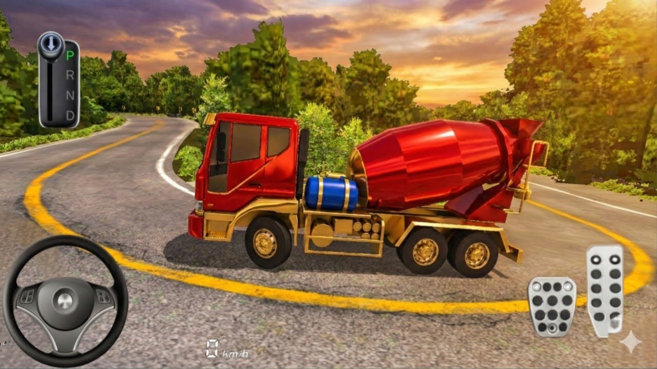 New Dump Concrete Mixture Truck Narrow mountain Road driving –3d driving class simulator 2026#cars 