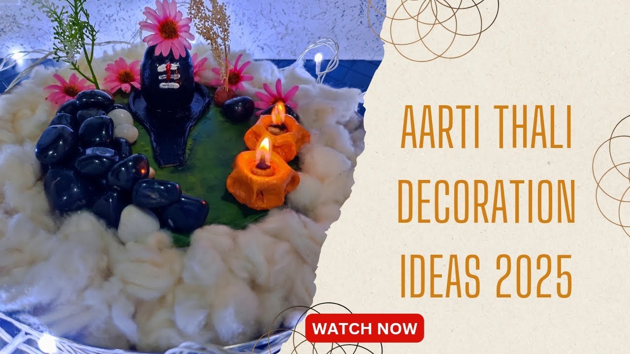 Unique and new creative aarti thali decoration idea|ganpati aarti thaliगेहुं के आटे से बनी थाली|