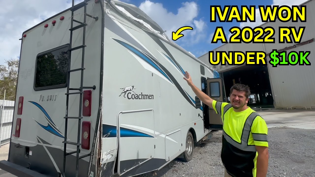 Иван ВЫИГРАЛ разбитый дом на колесах Coachmen 2022 года по дешёвке! Проехал на нём 650 миль!