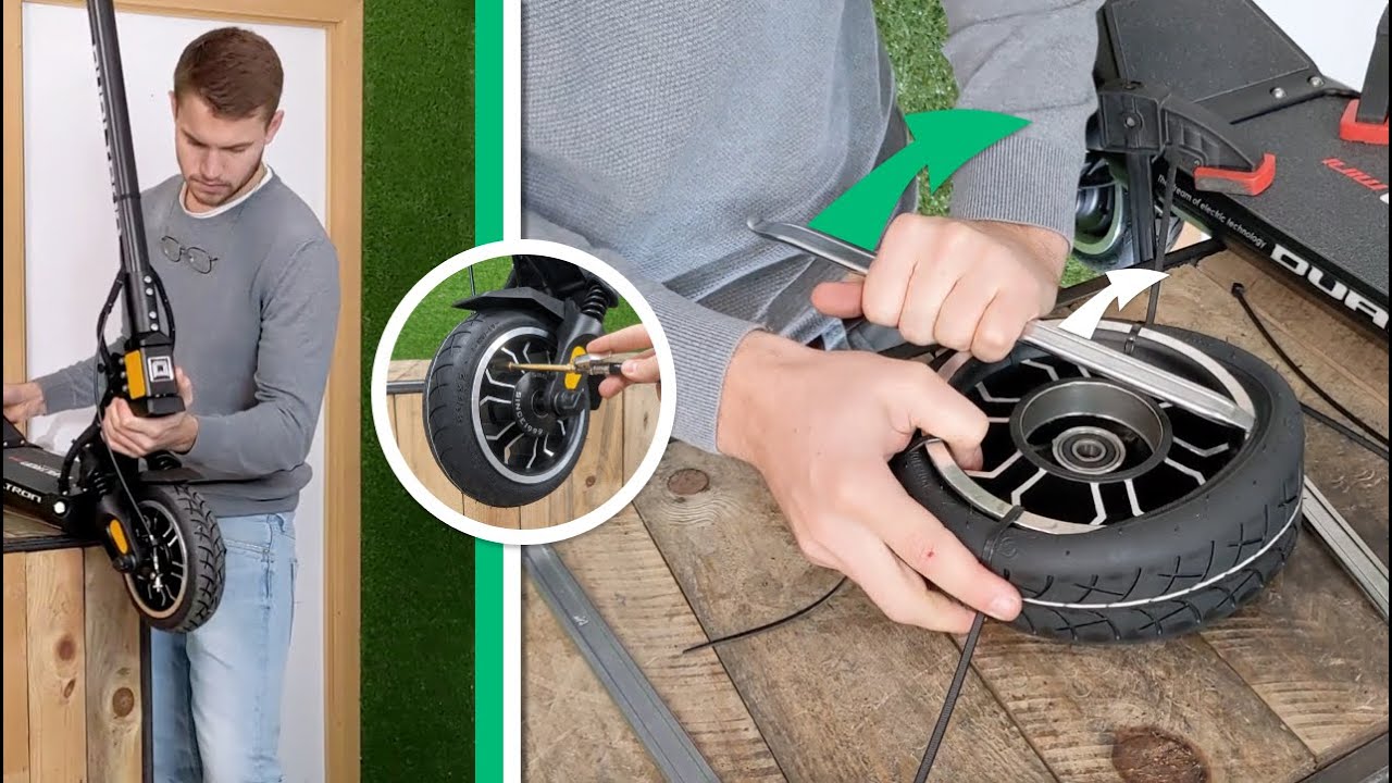 Dualtron Mini FRONT WHEEL - How to change the tyre and inner tube ?! Minimotors Scooter