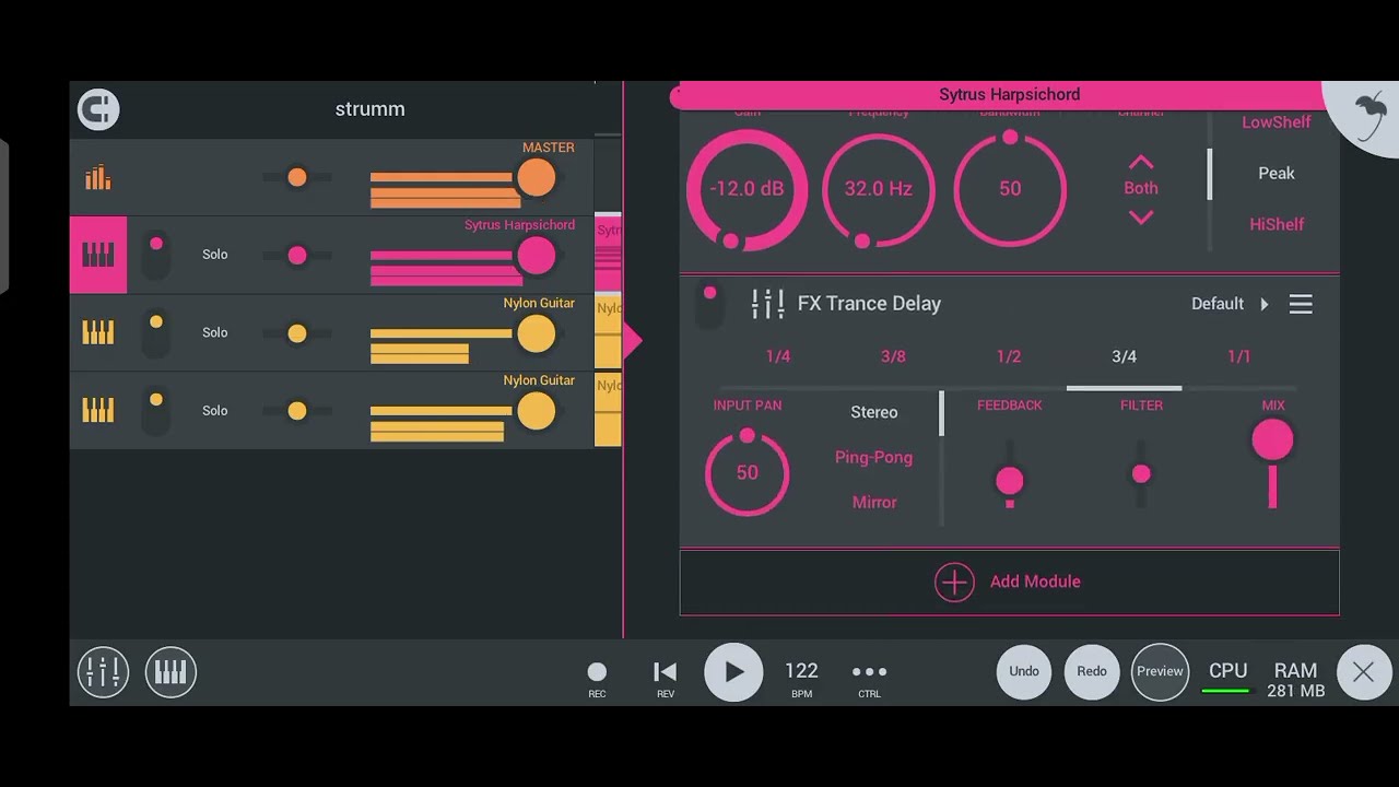 Guitar Strumming in FL Studio Mobile