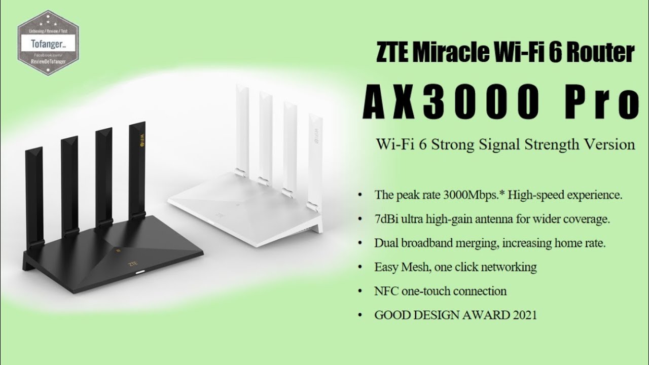 Router ZTE AX3000 Pro - Router ZTE Miracle Wi Fi 6 - Router Wifi ZTE T3000 - Unboxing