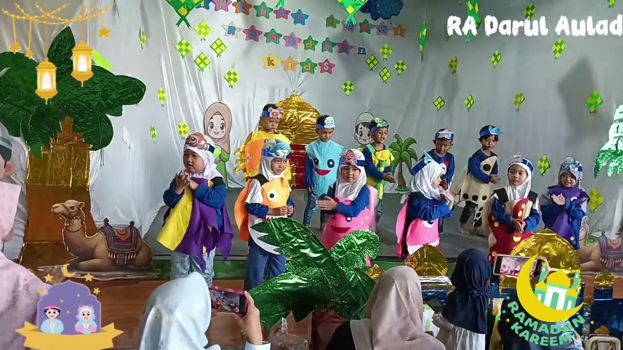 Hadist Larangan Marah dan Tarian ikan ikan berenang oleh kelompok play group 