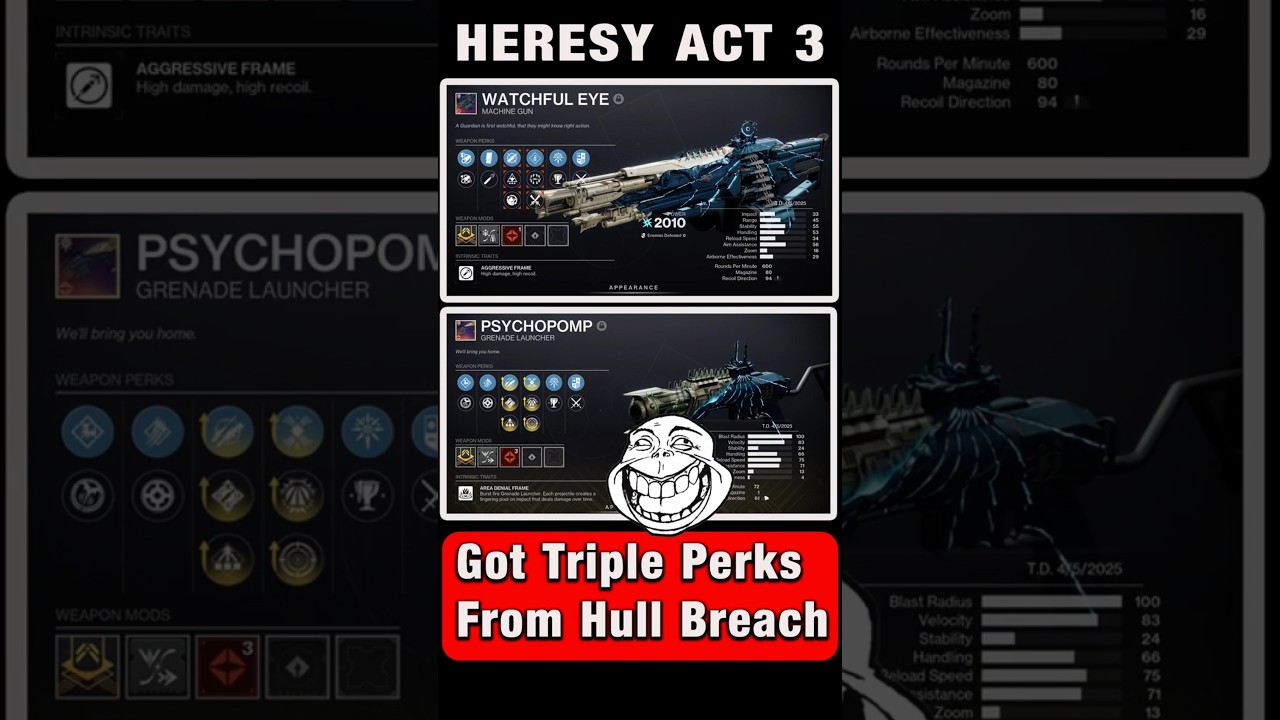 Destiny 2 Heresy Triple Perks this is Insane Farm Now Don't Miss This(THE NETHER/COURT OF BLADE)ACT3