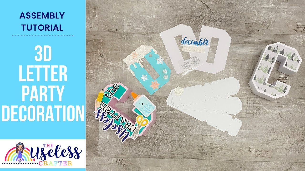 DIY 3D letter Party Decoration | Assembly After Using the Cricut to Cut Tutorial
