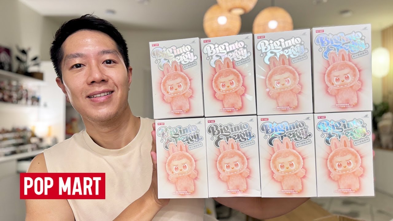 LABUBU BIG INTO ENERGY UNBOXING!! POPMART The Monsters Blind Box Vinyl Plush Pendant Strap Keychains