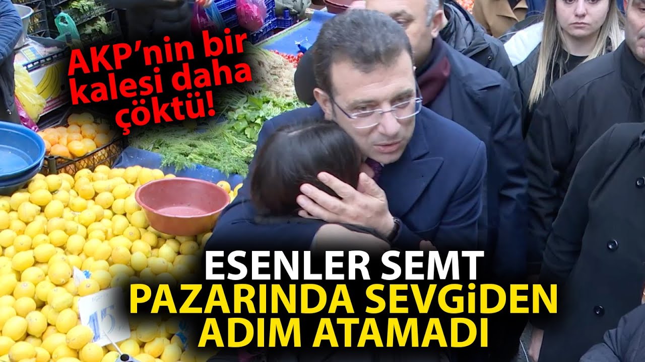 Ekrem İmamoğlu, Esenler Semt Pazarı'nda vatandaşın sevgisinden adım atamadı!
