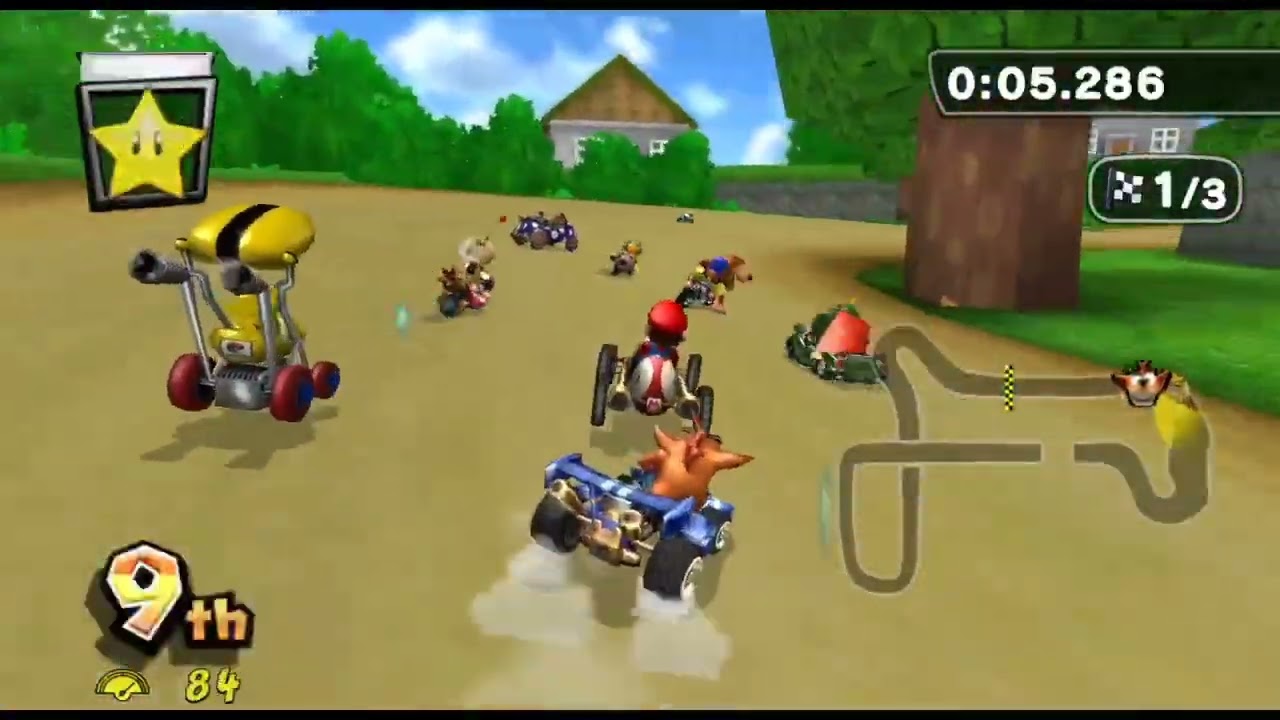 Crash Bandicoot in Mario Kart Wii Deluxe X Green Edition