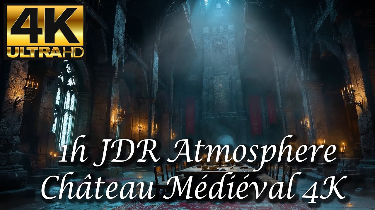 🎭 Ch&acirc;teau M&eacute;di&eacute;val 1 | Ambiance JDR immersive 4K 🔥 ASMR Donjon & M&eacute;di&eacute;val Fantastique