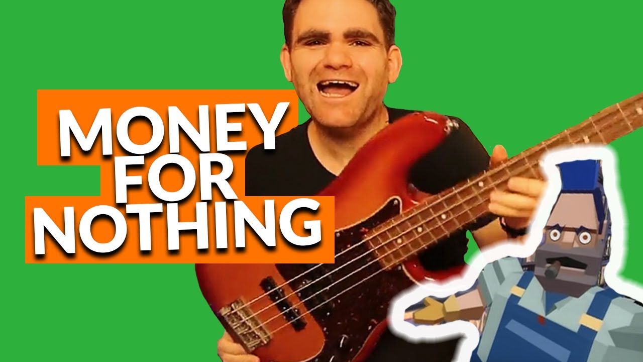 Learn Money For Nothing On Bass Guitar (Simple Songs For Beginners)