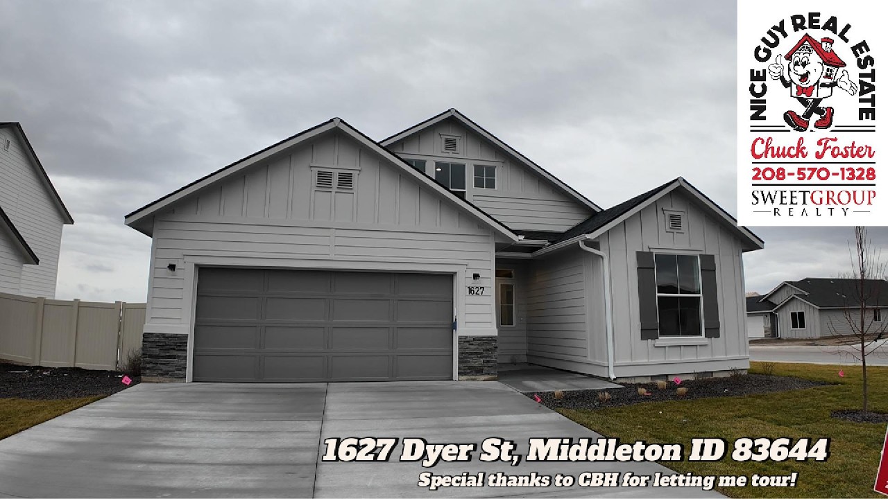 Nice Guy Real Estate (Chuck Foster) - Video tour of 1627 Dyer St, Middleton, ID (02/24/26) CBH Homes