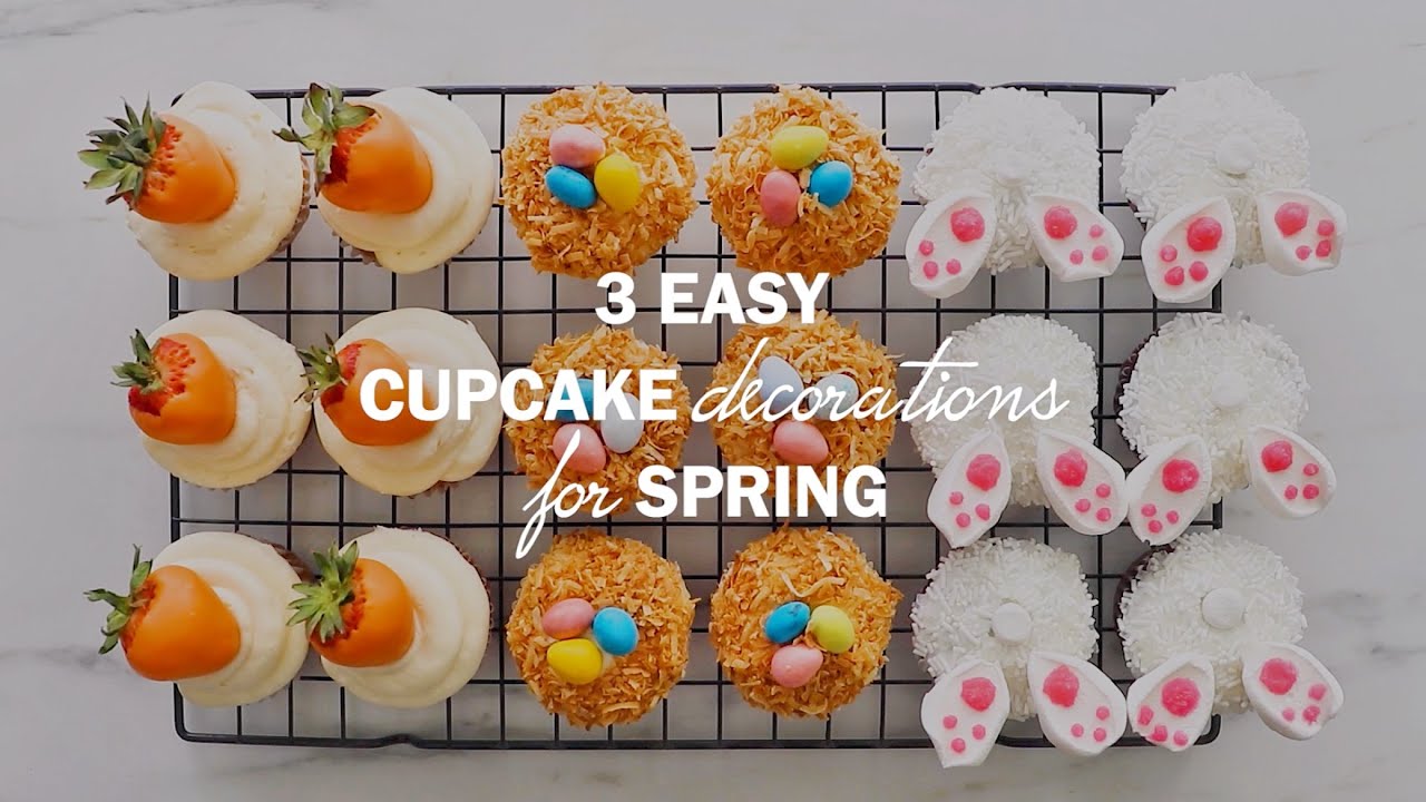 3 Easy Spring Cupcake Decorating Ideas