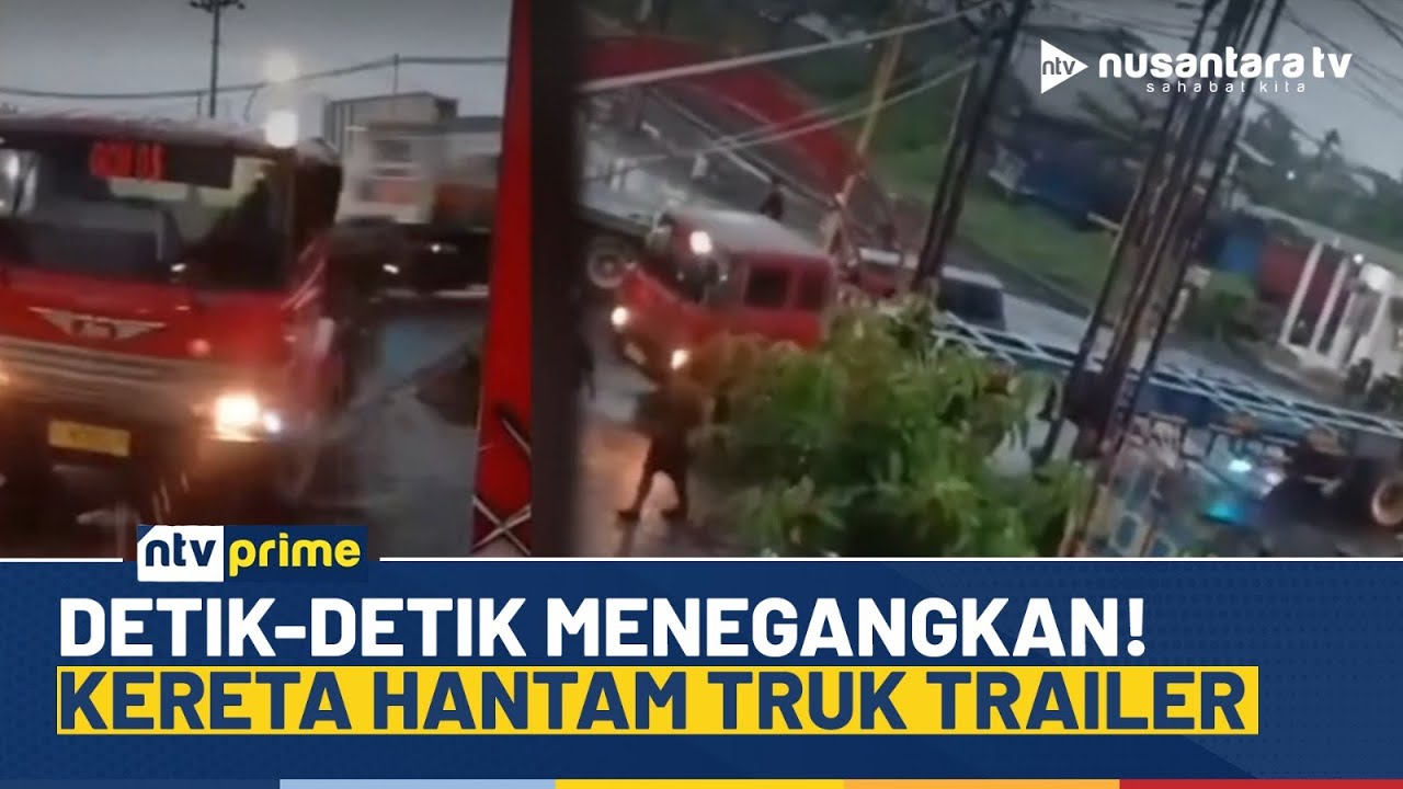 Mengerikan! Detik-detik KA Harina Hantam Truk Trailer di Kaligawe, Masinis Sempat Klakson | NTV