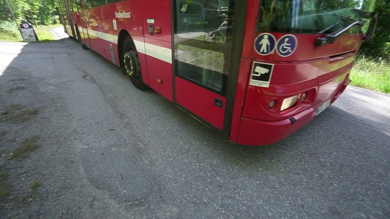 Sweden, Stockholm, bus 727 ride from Hörningsnäs to Tumba Railway Station