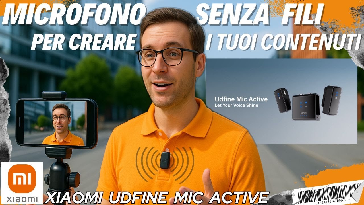 IL MIGLIOR MICROFONO WIRELESS PER SMARTPHONE E FOTOCAMERA, |  PER CREATOR E VLOGGER, XIAOMI, UDFINE