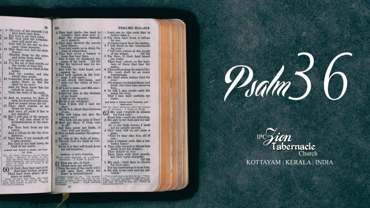 Sunday Message by Pr. Joby George | Psalm 36 | IPC Zion Tabernacle | Kottayam