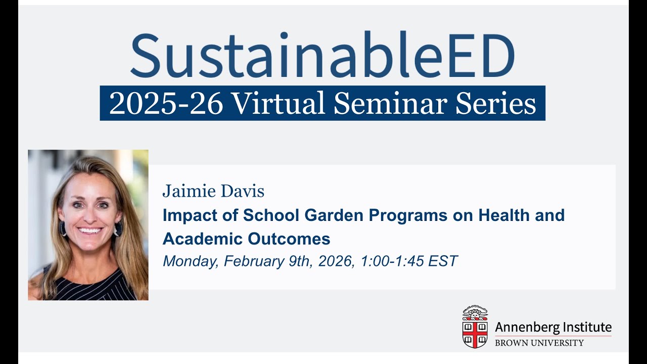 SustainableED Virtual Seminar Series: Jaimie Davis
