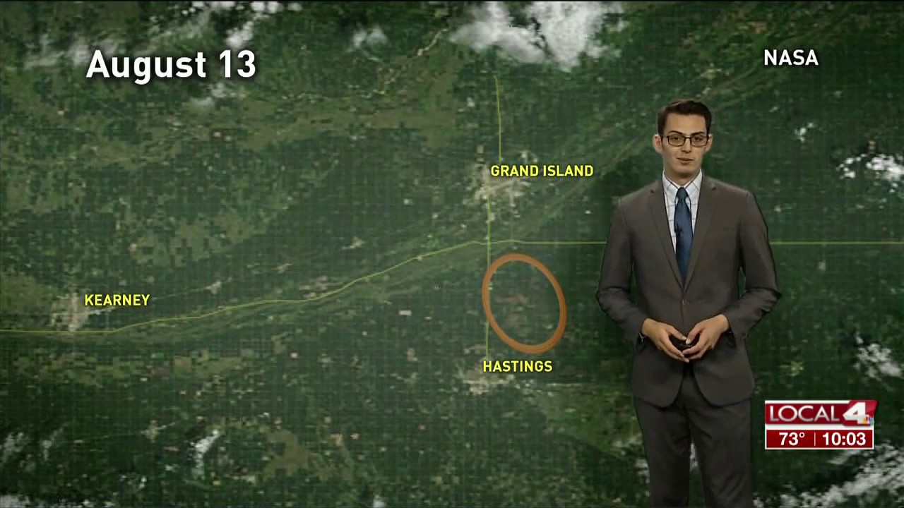 Crop damage visible from space