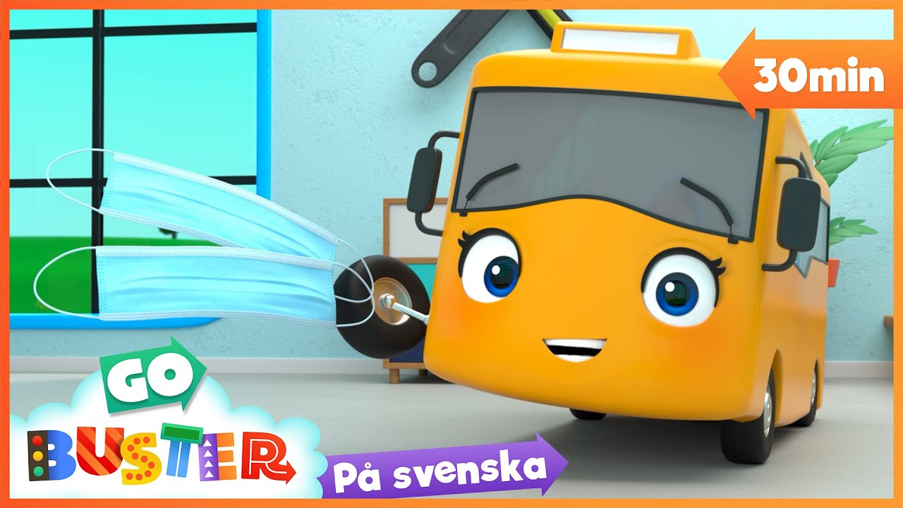 🚍Buster är sjuk | Go Buster Svenska - tecknade filmer för barn🚍