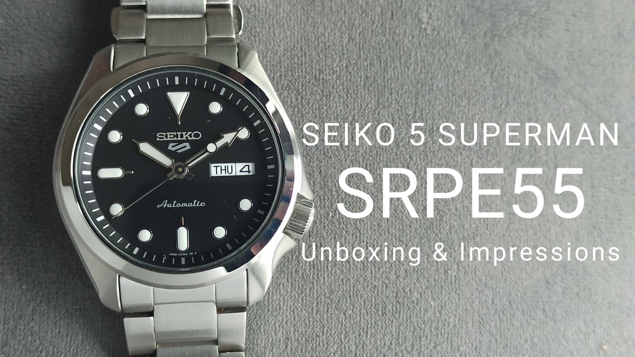 The new Superman! Unboxing of new Seiko 5 SRPE55k1