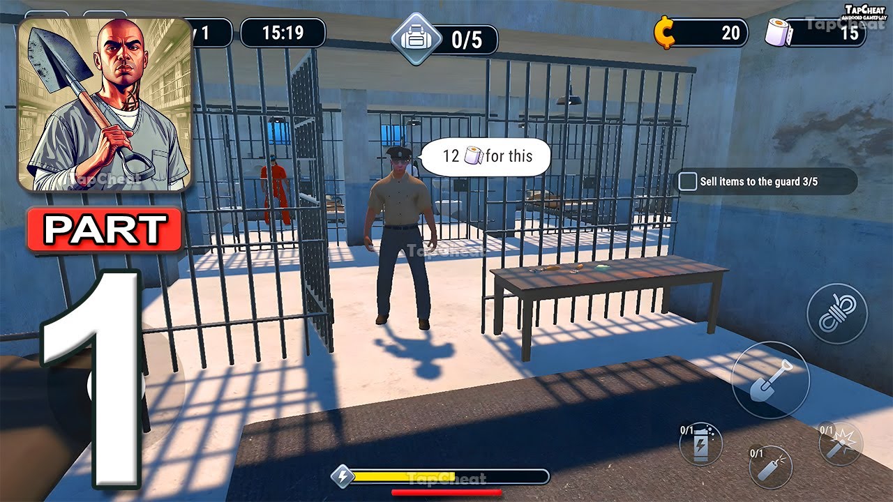 Prison Escape Simulator 3D - Gameplay Walkthrough Part 1 - Dig & Escape From Prison (Android, iOS)