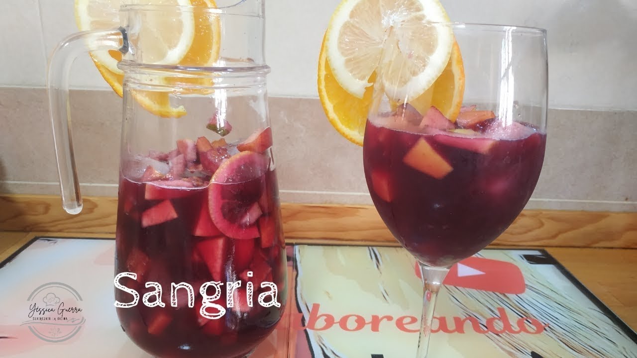 SANGRÍA CASERA CON FRUTA 🍑🍏🍐🍇 RECETA FÁCIL Y REFRESCANTE¡¡¡