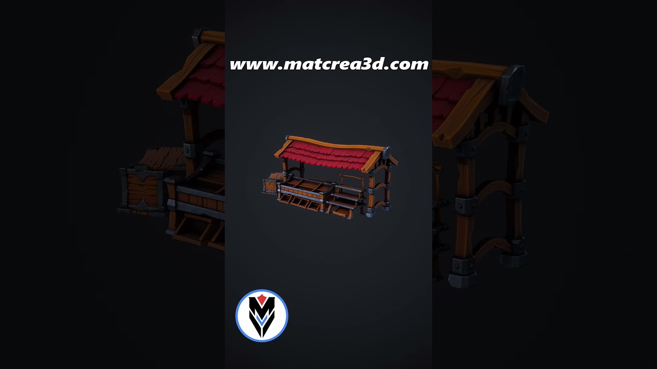 【3D Game assets】Stylized Fantasy Props - Market Furniture