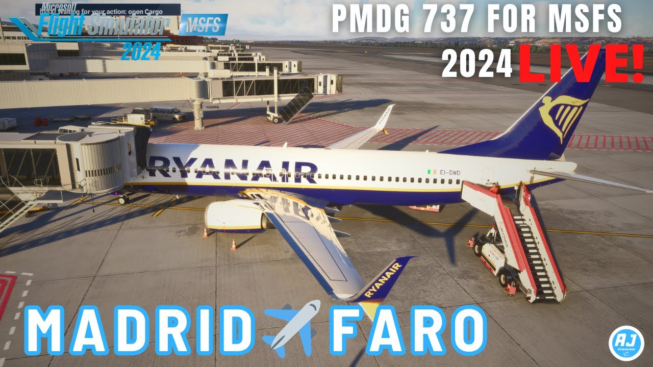 [MSFS 2024 LIVE] ✈️PMDG 737 RYANAIR OPS✈️ | MADRID TO FARO | VATSIM
