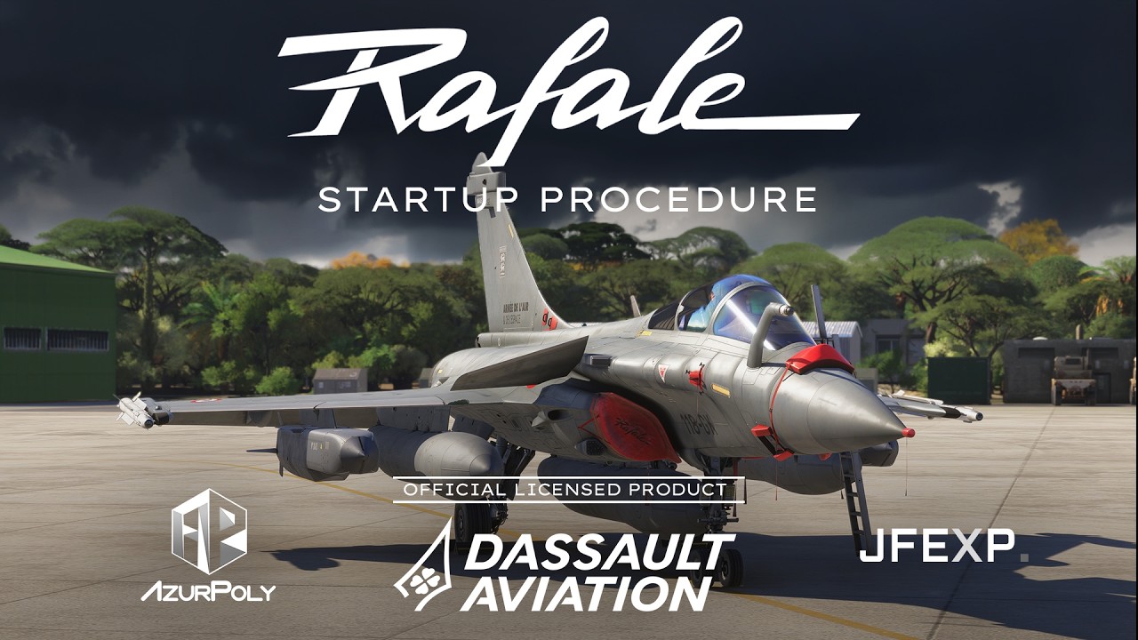 AzurPoly - Dassault Rafale Startup - Microsoft Flight Simulator 2024
