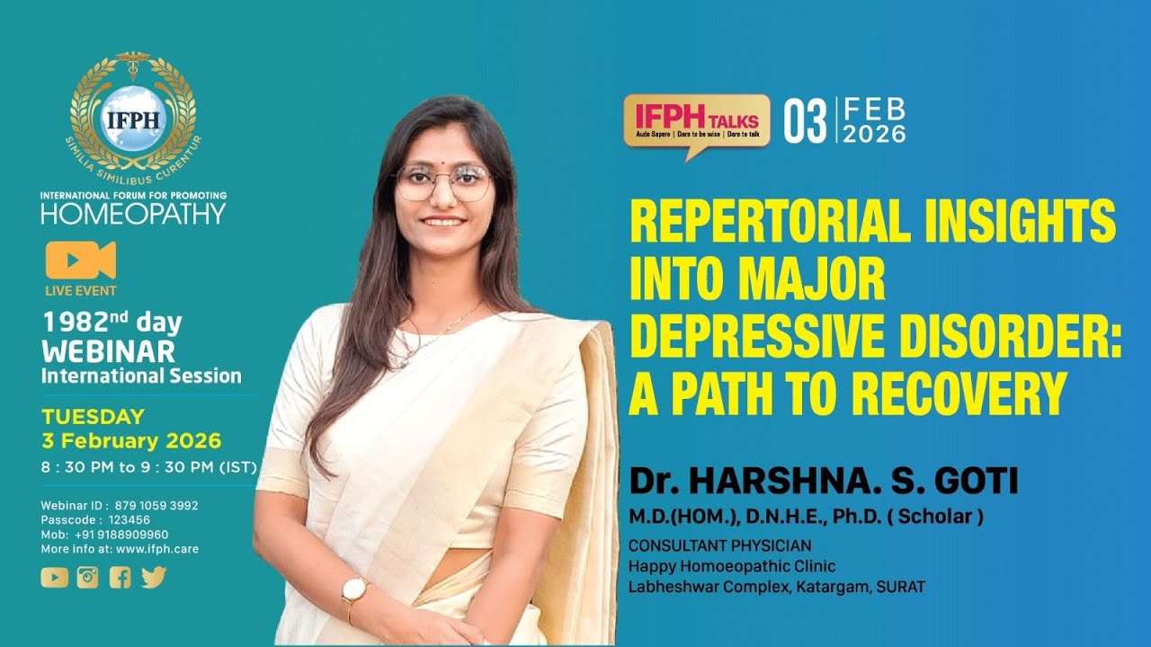 REPERTORIAL INSIGHTS INTO MAJOR DEPRESSIVE DISORDER - DR HARSHNA S. GOTI [IFPH] 1982