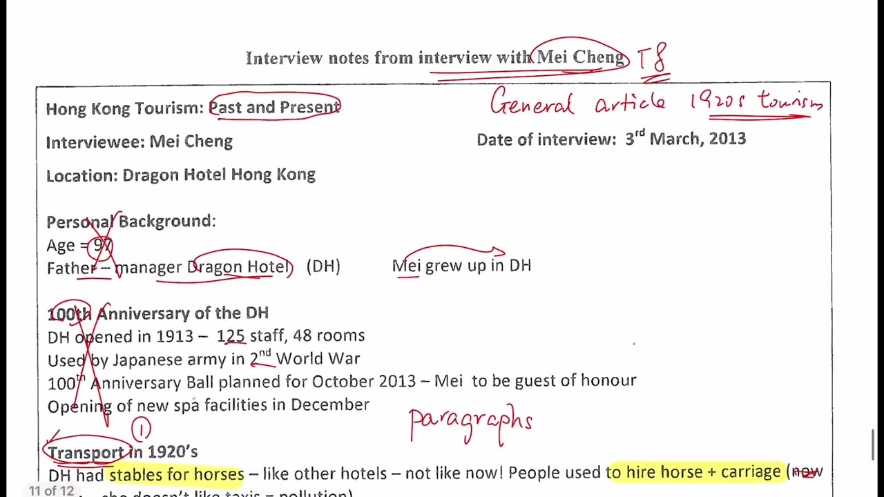 HKDSE英文卷三Part B2 Data File － 如何知道點分段？(2013 B2 Task 8)