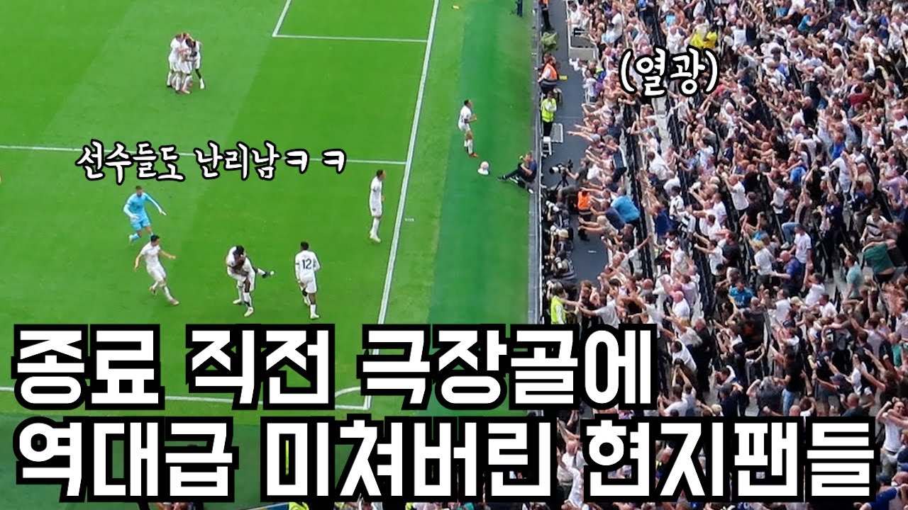 손흥민도 난입하게 만든 미친 극장골 현장반응
