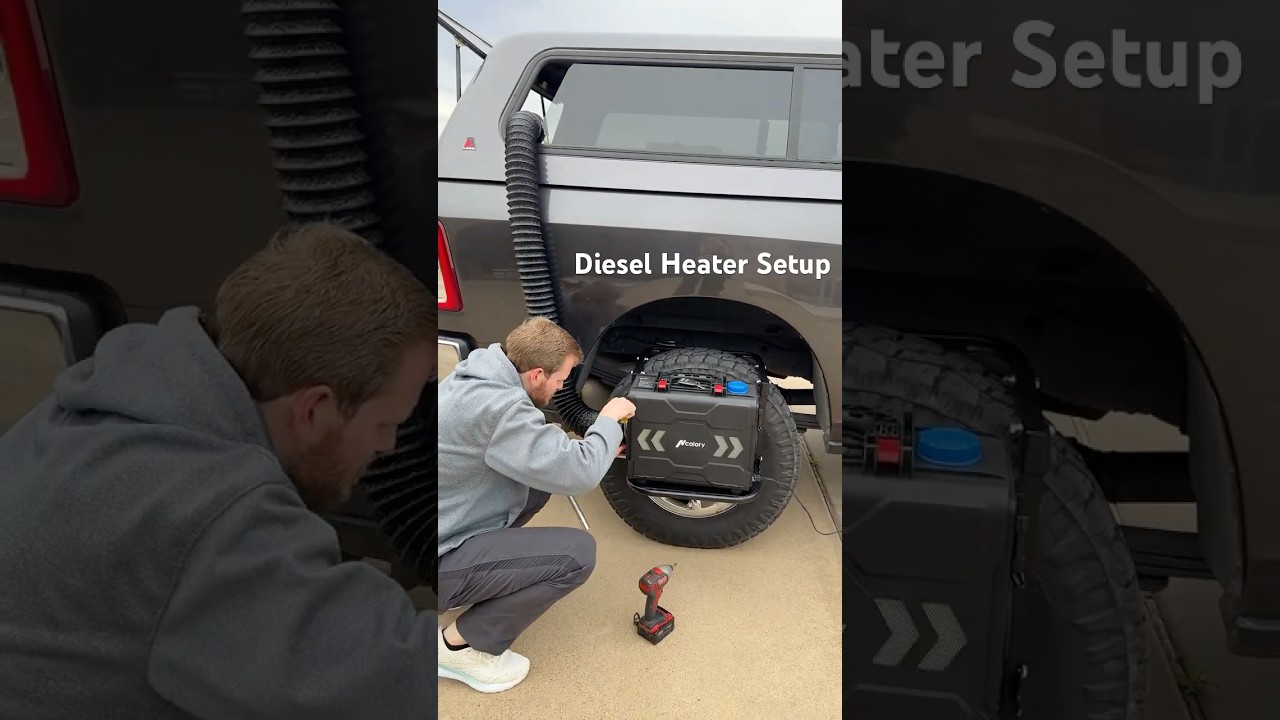 How We Heat Our Truck Camper #dieselheater #coldweathercamping