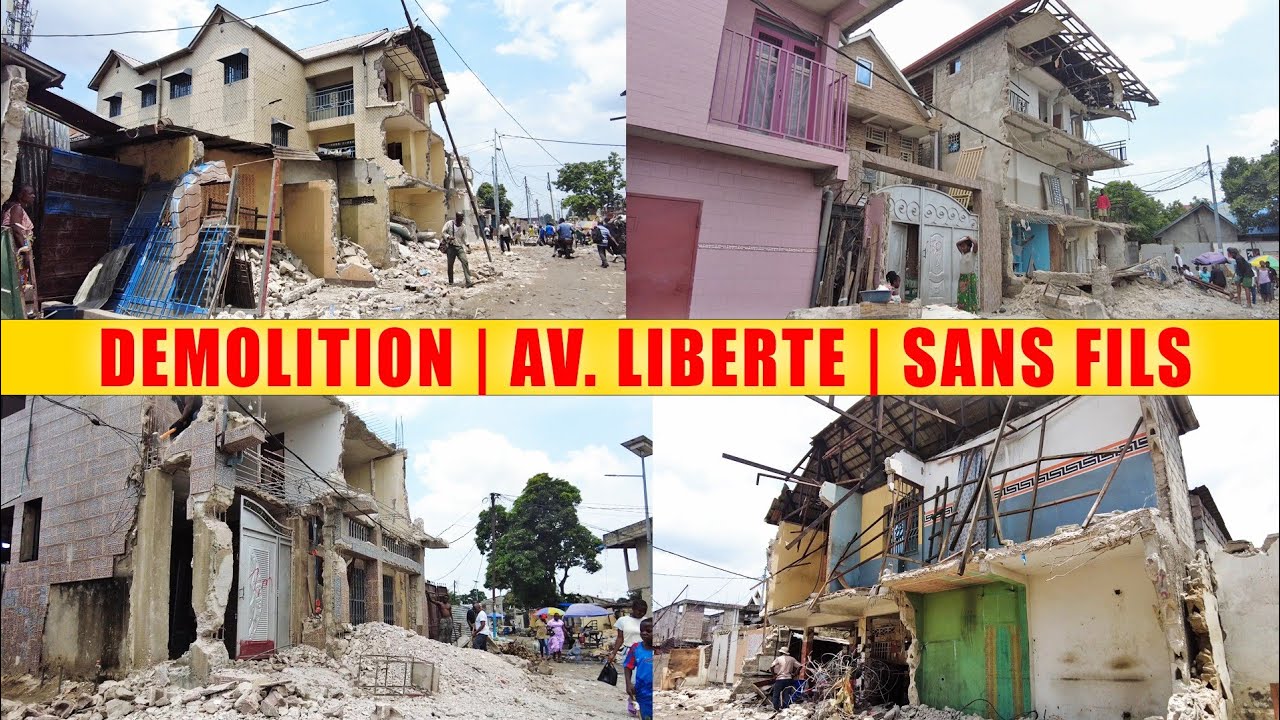DÉMOLITION SUR L'AVENUE LIBERTÉ vers OCPT à MASINA SANS FILS | KINSHASA - RDC